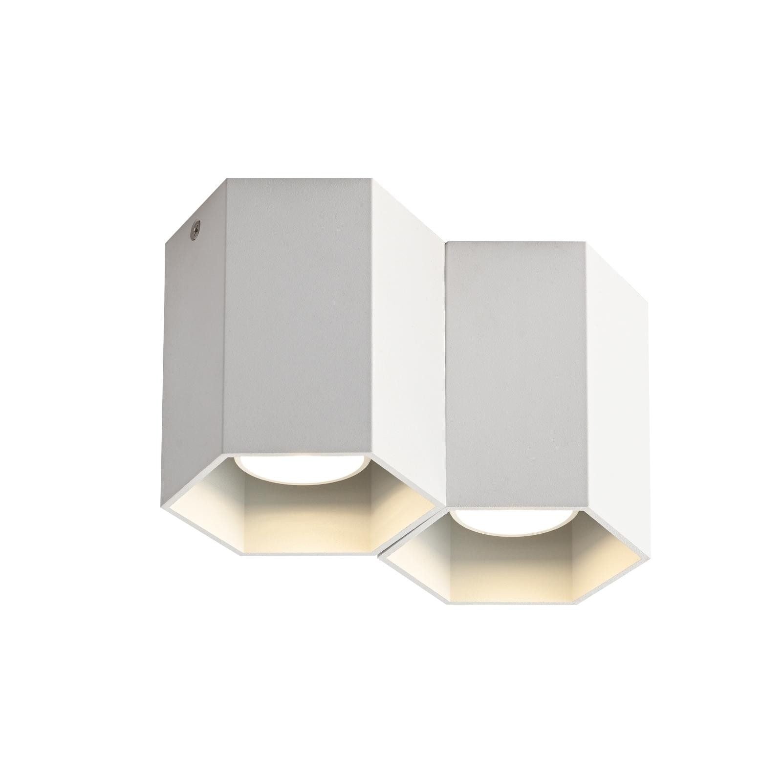 ZMH Faretto da soffitto bianchi 2 luci GU10 da superficie illuminazione moderna