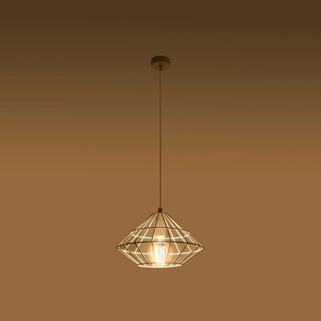 Lampada a sospensione LORENZO bianca metallo E27 Pure Lume