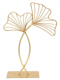 Scultura Leaf Glam 25x8,5x35 cm in Ferro Oro