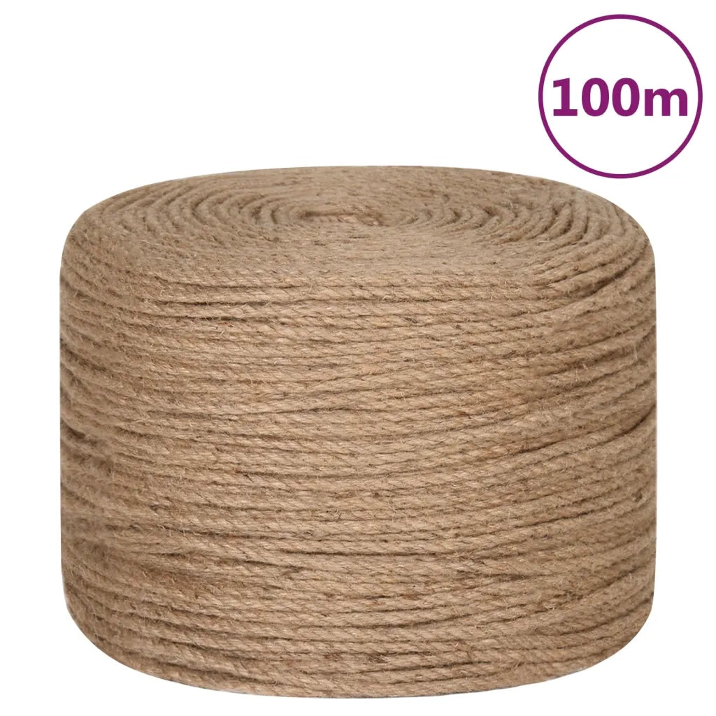 Corda in Juta Lunga 100 m Spessa 6 mm