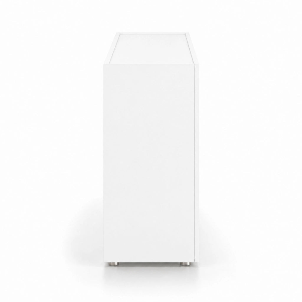 Madia Moderna In Melaminico Con 4 Ante E 1 Cassetto Mobile Contenitore Design Senza Maniglie Per Soggiorno E Sala Da Pranzo 170 X 85 X 40 Cm Bianco