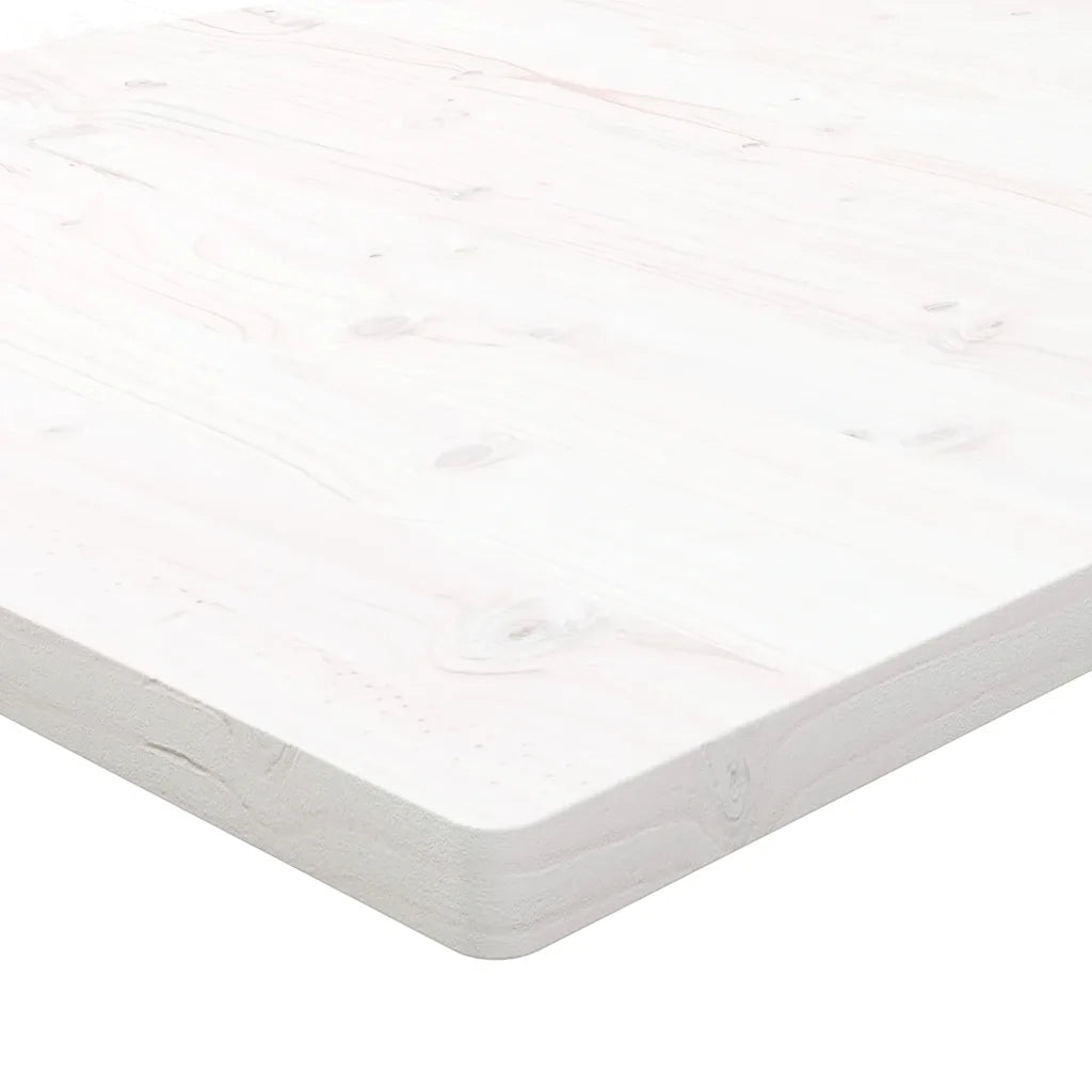 vidaXL Piano Tavolo Bianco 40x40x2,5cm Legno Massello di Pino Quadrato