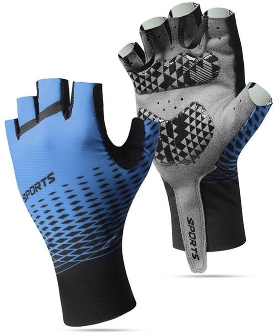 Maniche per bicicletta da sport - XXL - lunghezza manica 20,5 cm - ampiezza palmo 11 cm - maniche a mezza falange - maniche impermeabili - maniche per uomo estate antiscivolo a mezza falange - visiera per attività all'aperto - maniche per fitness