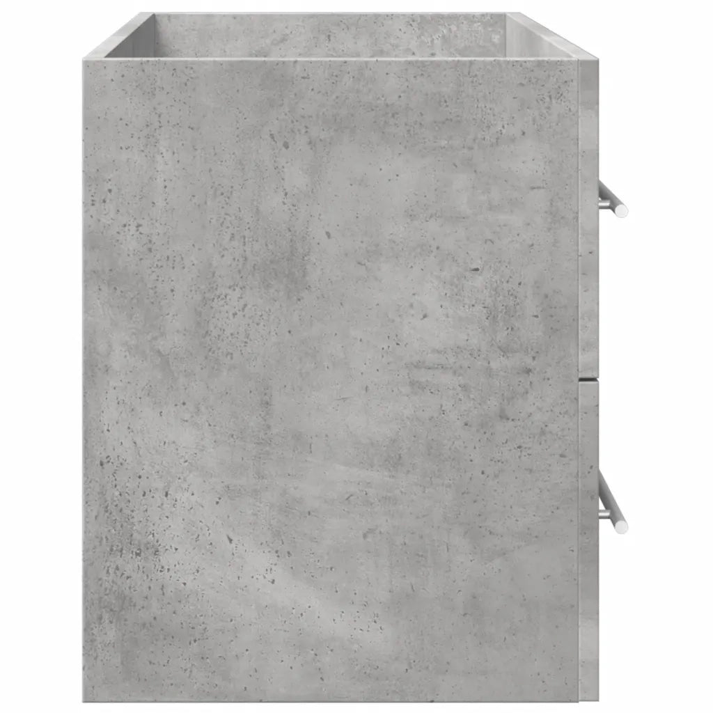 Mobile Lavabo-Armadietto da bagno Grigio Cemento 80x38,5x48 cm in Truciolato