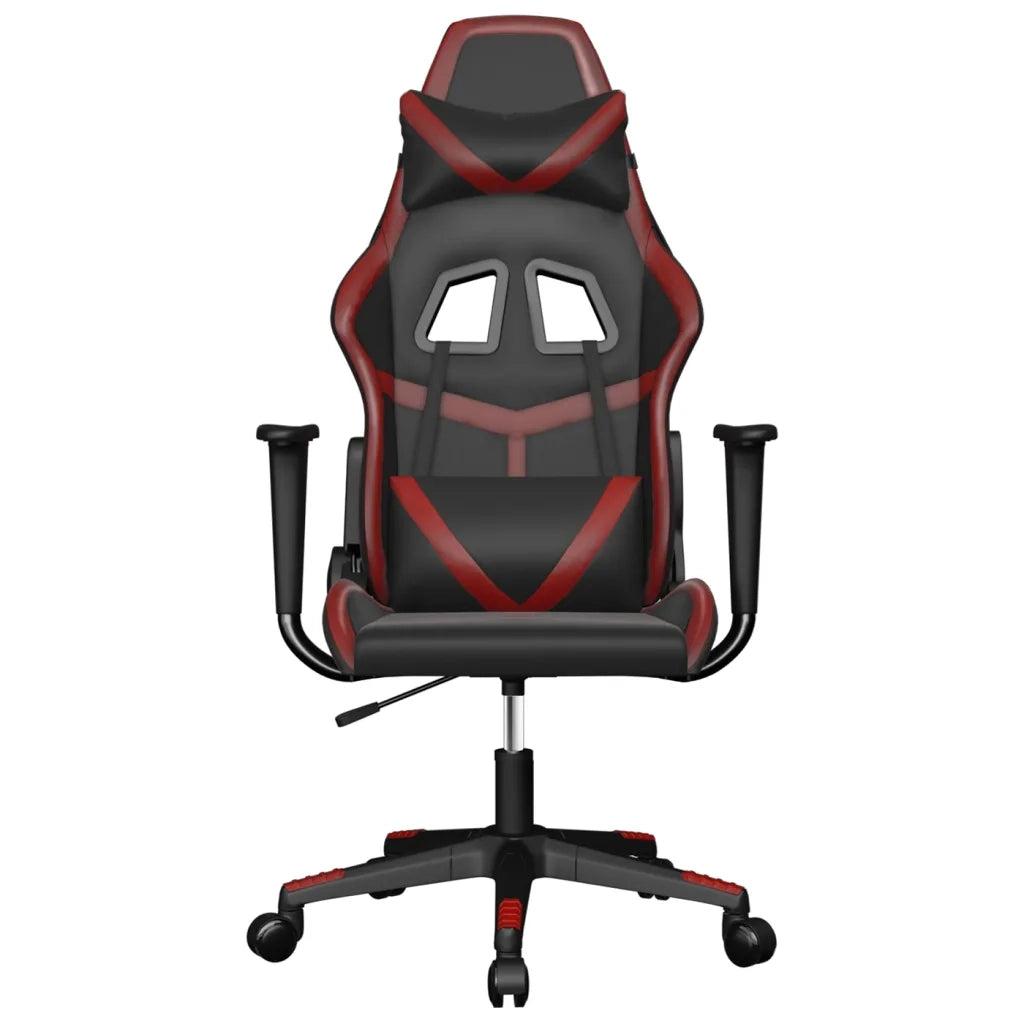 Sedia Gaming Nero e Rosso Vino in Similpelle 3143672