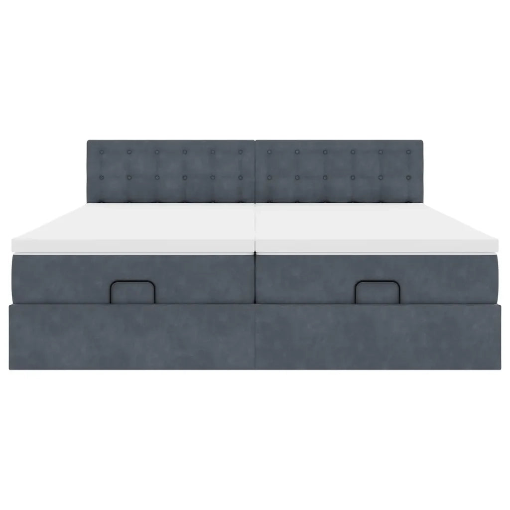 Struttura Letto Pouf con Materassi 180x200 cm Velluto 3312111