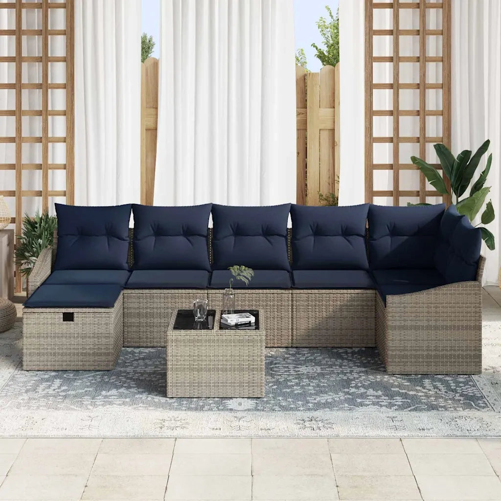 Set di divani con cuscino 5 pcs polyrattan