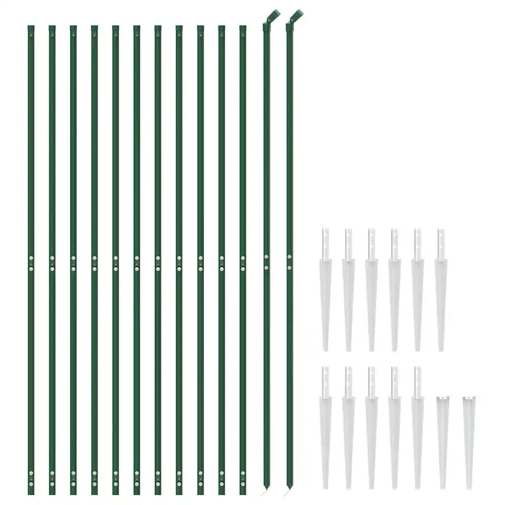 Recinzione Metallica con Picchetti Ancoraggio Verde 1,8x25 m
