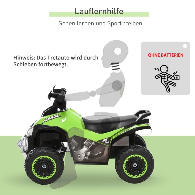 Macchina cavalcabile, giocattolo cavalcabile, veicolo per bambini dai 18 ai 36 mesi, verde