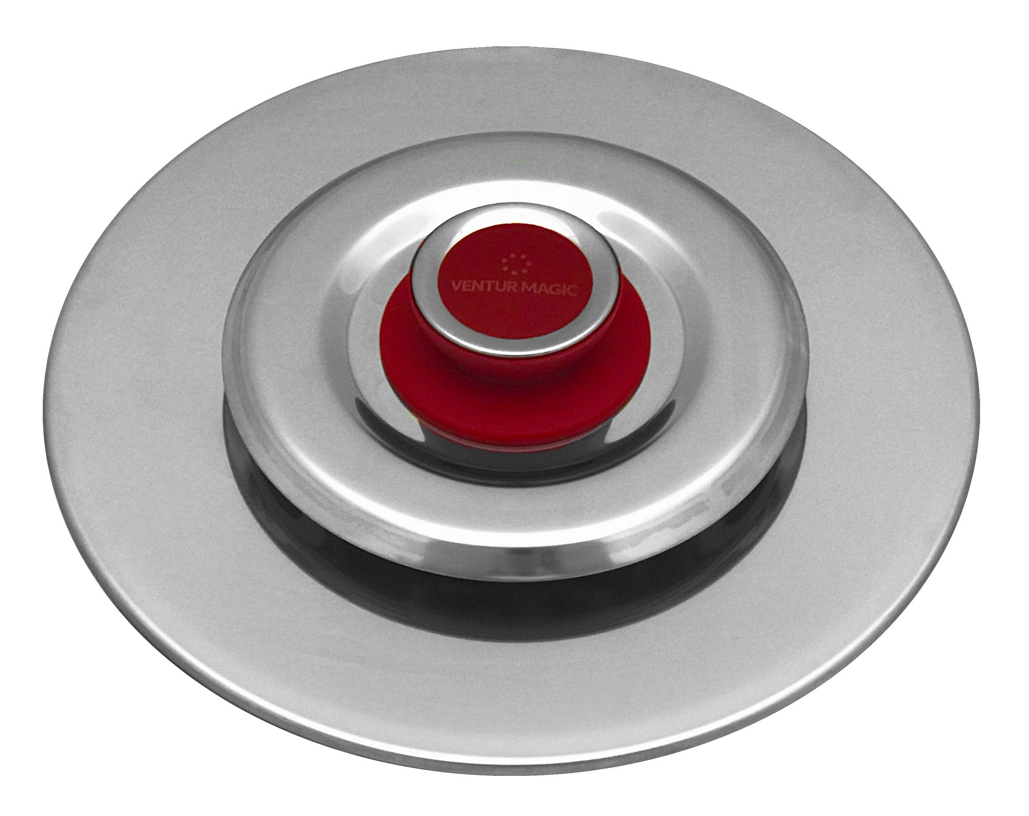Coperchio Magico Antiodore Ø35 cm Ventur Magic in Acciaio Inox Pomolo in Bachelite Cooker Rosso