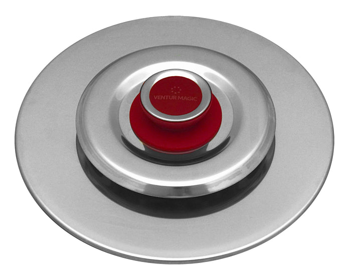 Coperchio Magico Antiodore Ø35 cm Ventur Magic in Acciaio Inox Pomolo in Bachelite Cooker Rosso