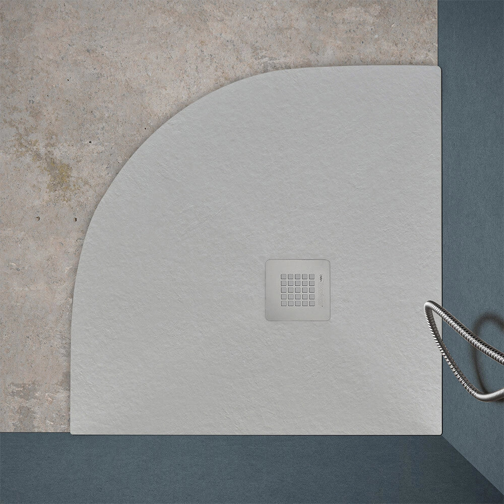 Griglia per piatto doccia grigio in acciaio inox quadrata 12,5x12,5 cm