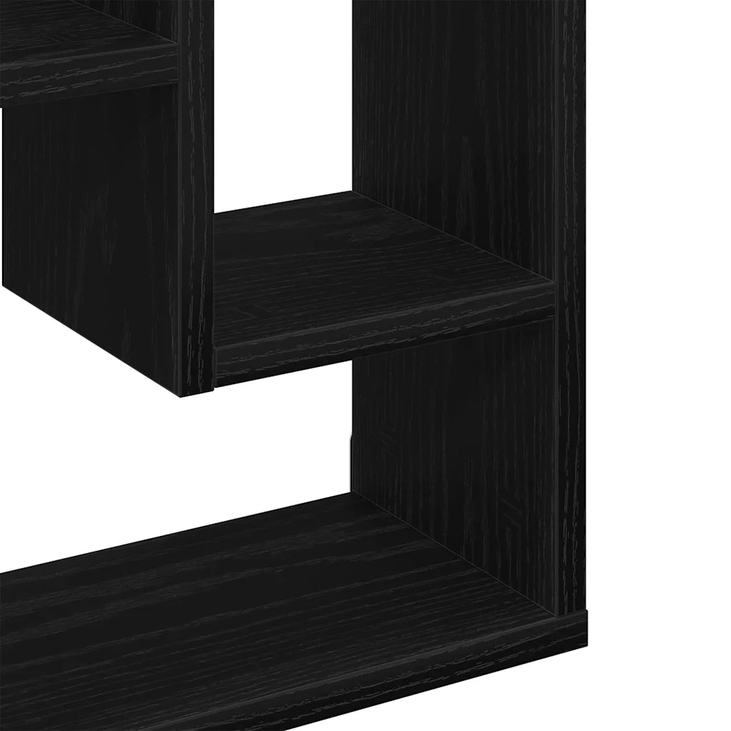 vidaXL Mensola da parete in rovere nero 36x16x90 cm in legno composito