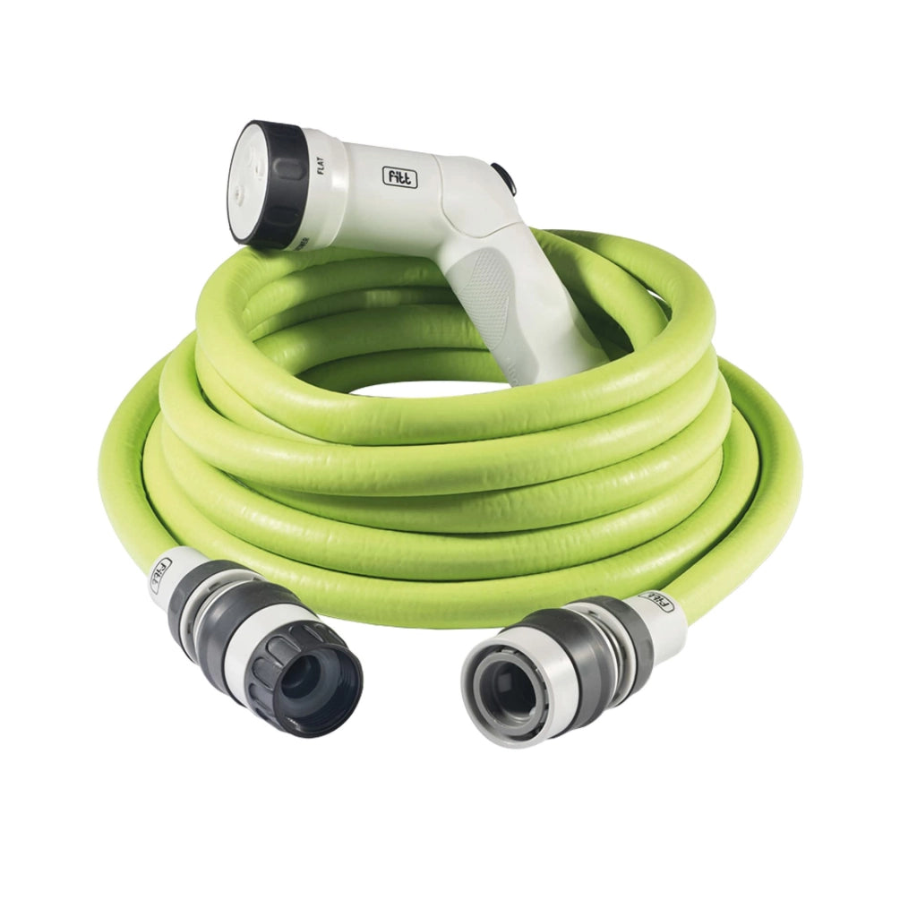 Tubo Estensibile Ikon con Raccordi e Lancia 7,5 m 15 Lime 1 Rotolo Fitt