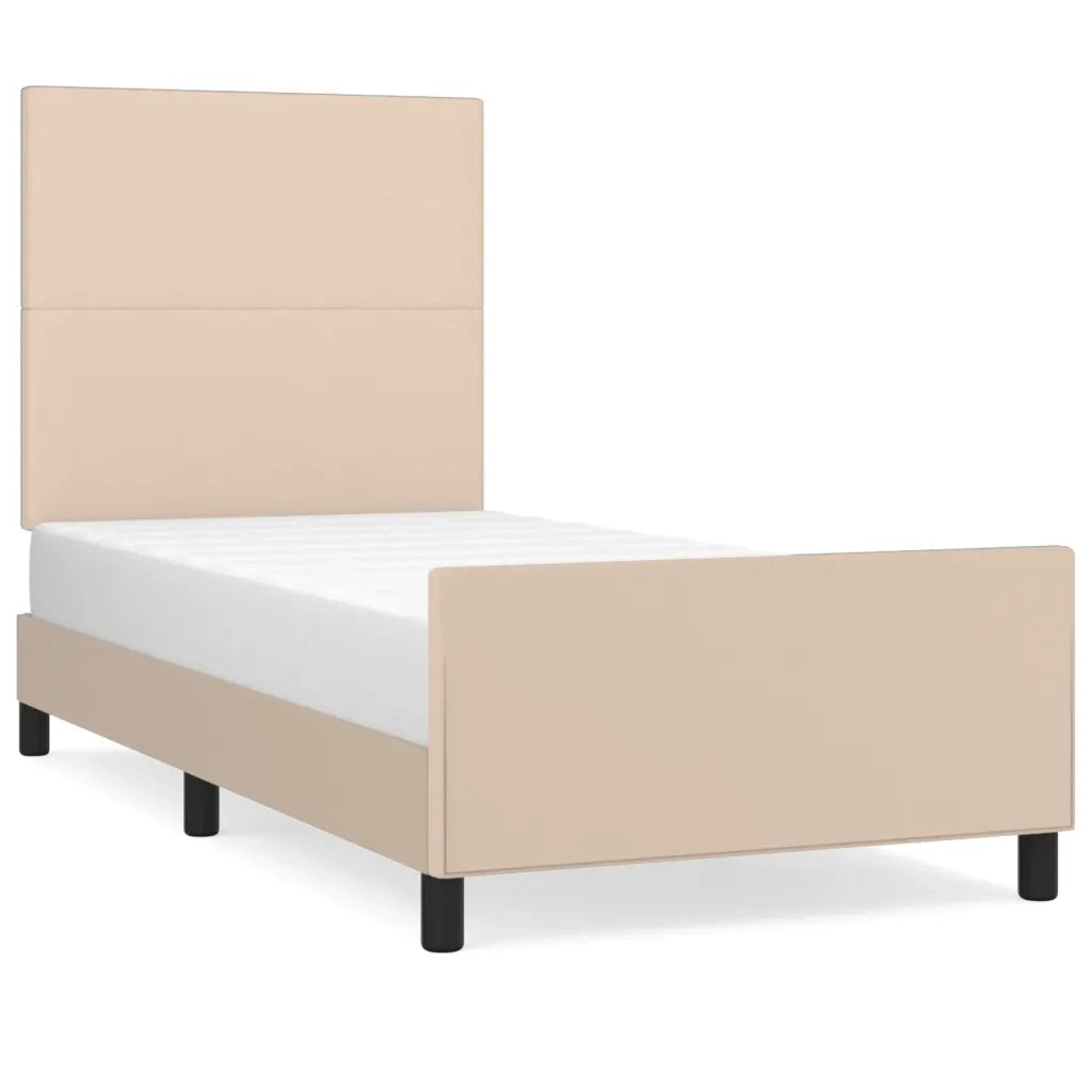 Giroletto con Testiera Cappuccino 90x200 cm in Similpelle cod mxl 57680