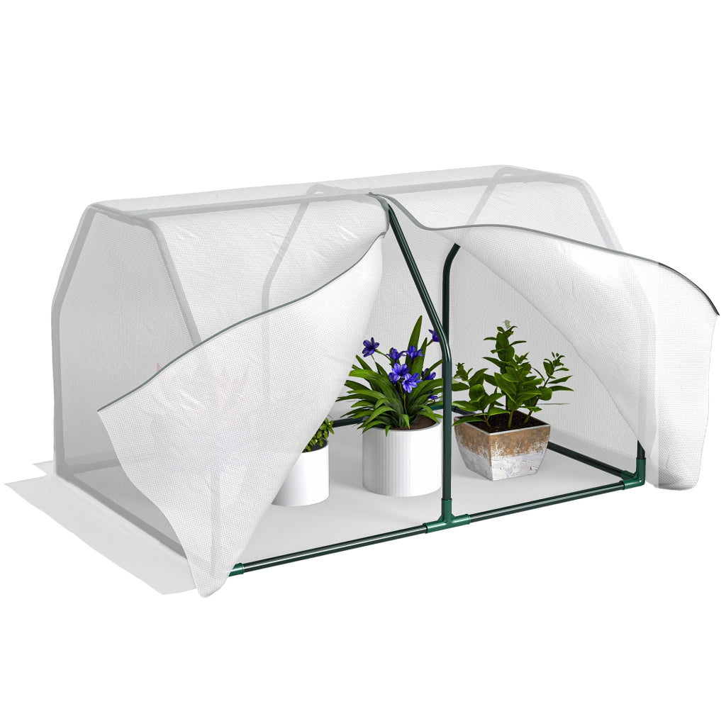 Mini Serra da Giardino e Balcone ¨C zephmum ¨C Plastica PE e Acciaio 99x71x60 cm