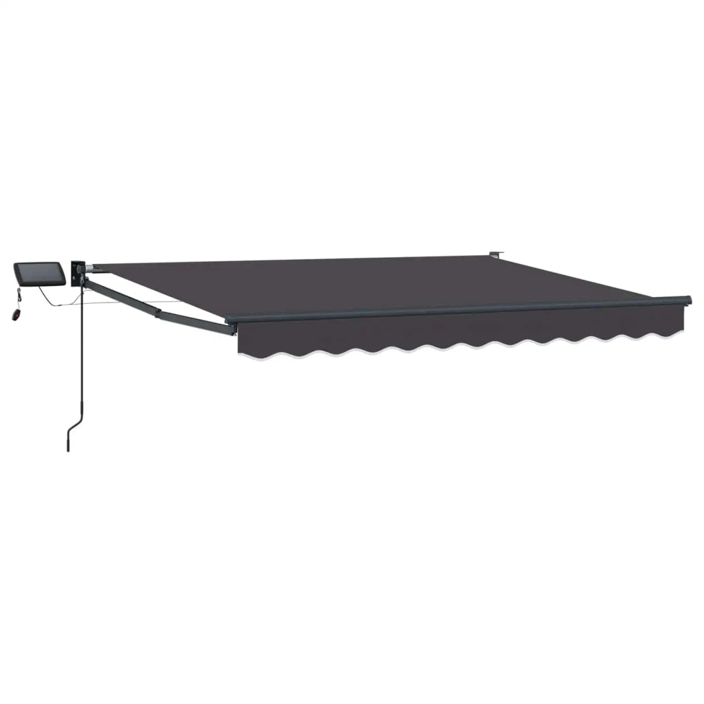 Tenda retrattile manuale con LED Antracite 3,5 x 2,5 m 3419439