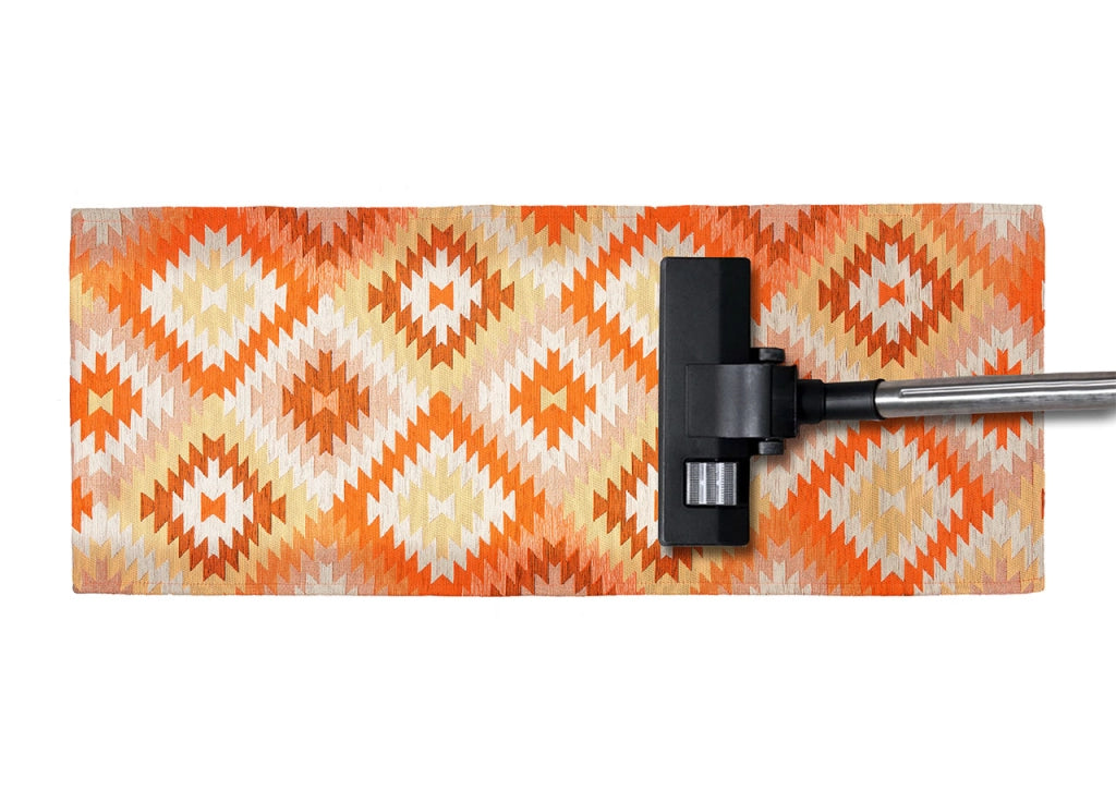 Tappeto Arredo Antiscivolo Camera Salotto Disegno Astratto Geometrico Avana By Suardi - 140x200 - Arancio