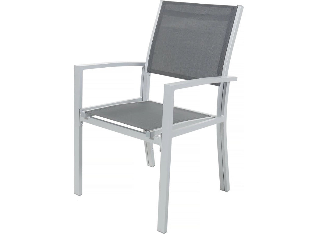 Set da pranzo da giardino estensibile "Lagos" - 200/320 x 105 x 76 cm - 10 sedie - Grigio scuro