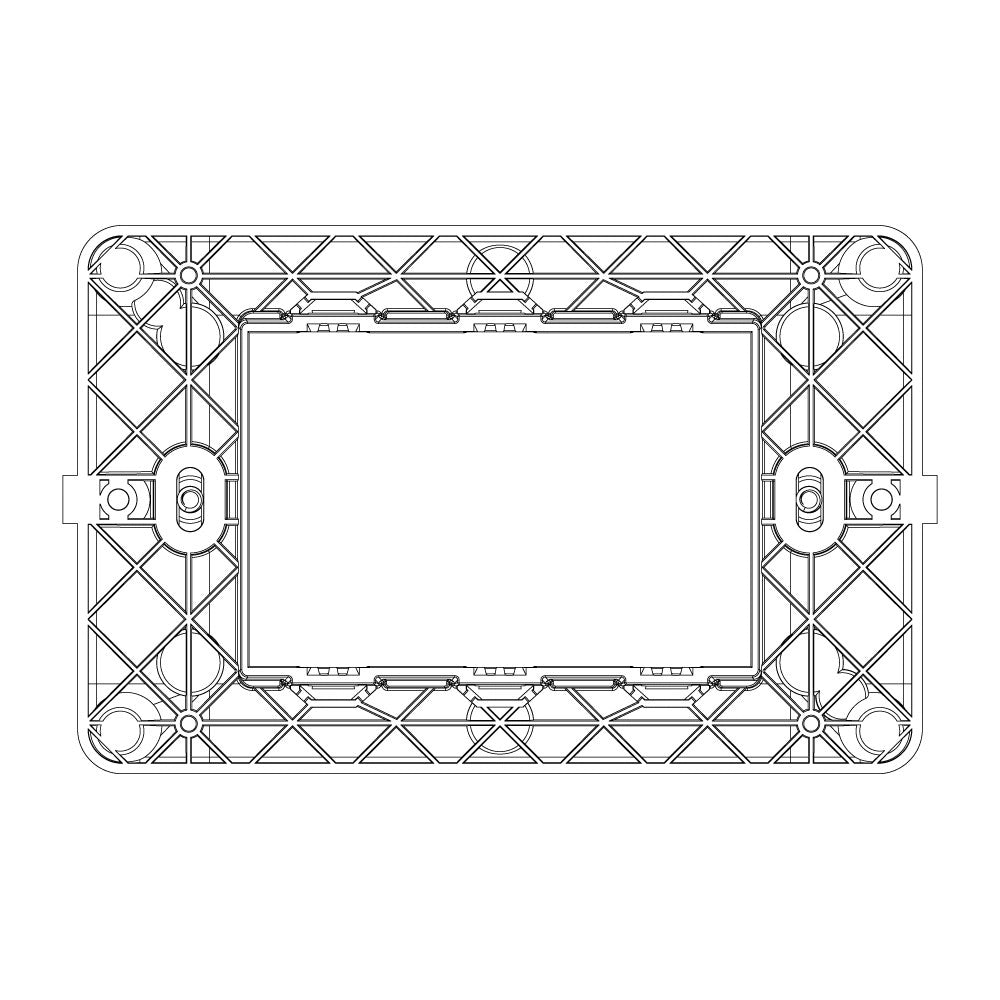Elettroit serie starlight supporto 3 moduli con viti per scatole 3 moduli tipo 503 compatibile plana