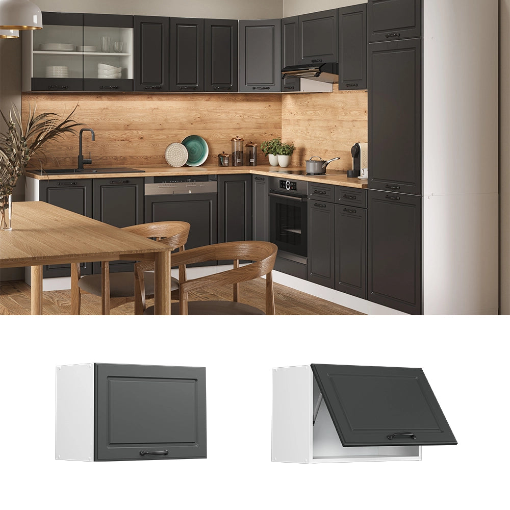 Vicco Pensile da cucina Antracite casa di campagna 60 cm Piatto