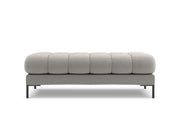 Cosmopolitan Design - Panca "Bali" 2 posti in tessuto strutturato grigio chiaro 