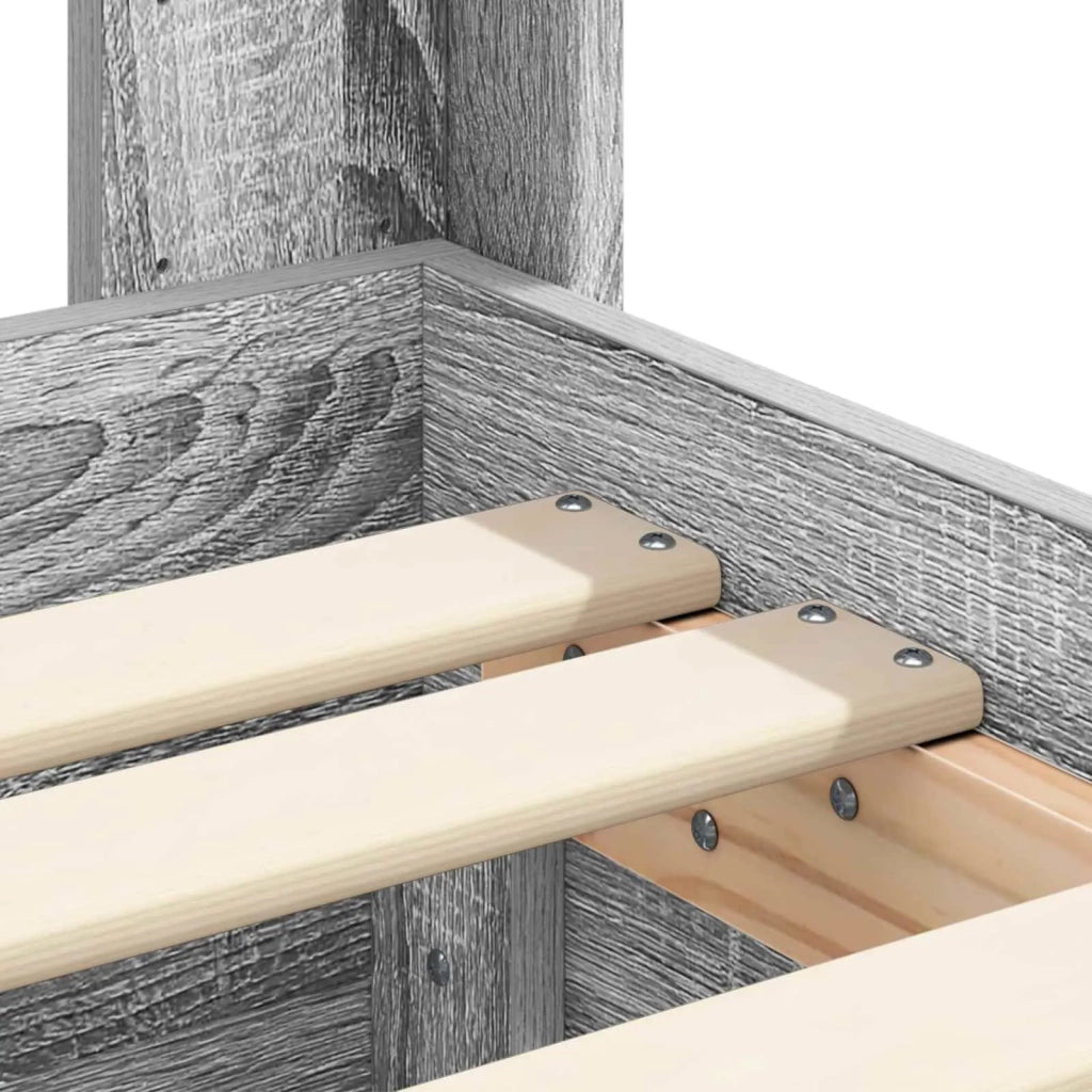 Struttura del letto con stoccaggio e testata Grigio Sonoma 3414352