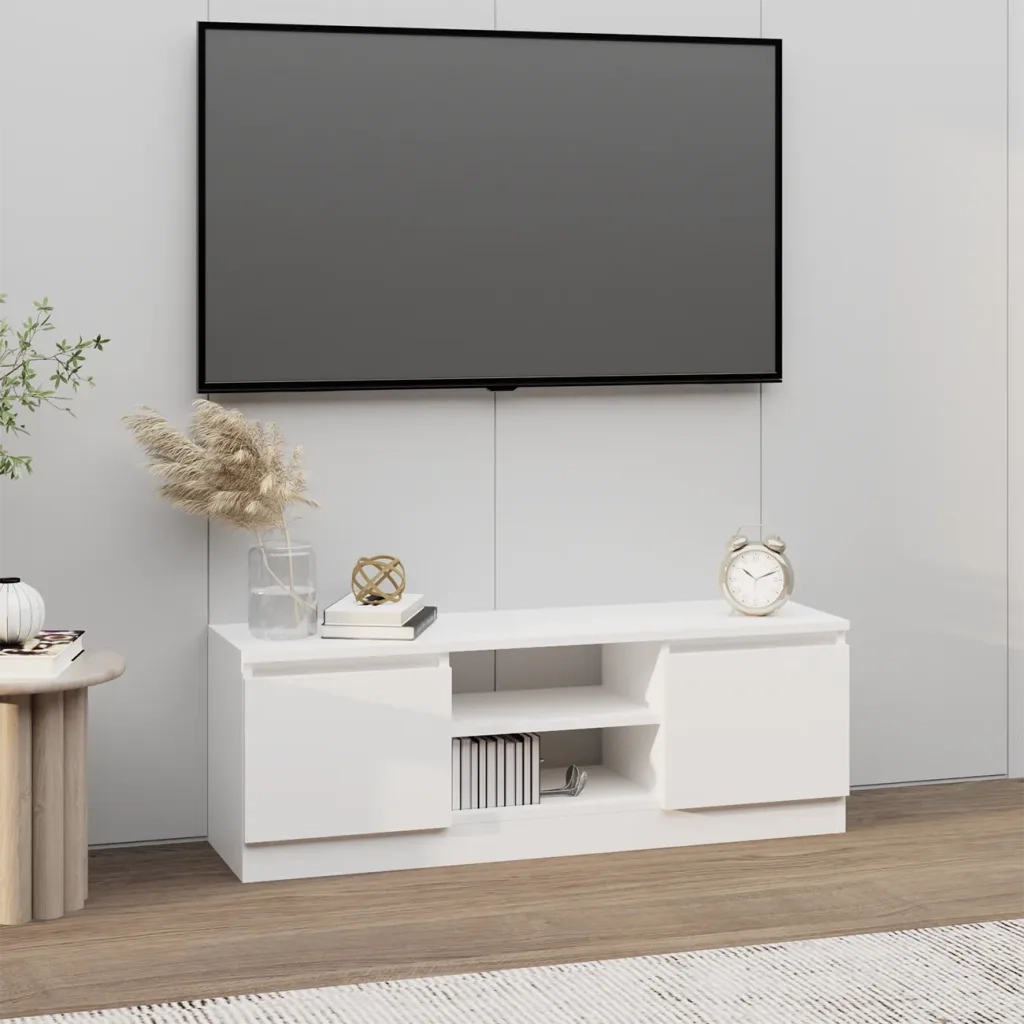 Mobile TV | Armadietto TV | Mobile Porta TV con Anta Bianco 102x30x36 cm