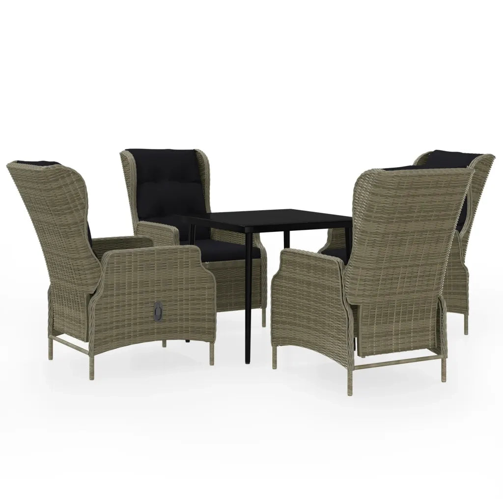 Set Mobili da Pranzo per Giardino 5 pz Marrone cod mxl 43662