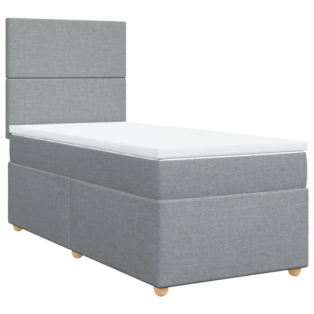 Giroletto a Molle con Materasso Grigio Chiaro 80x200 cm Tessuto 3293400
