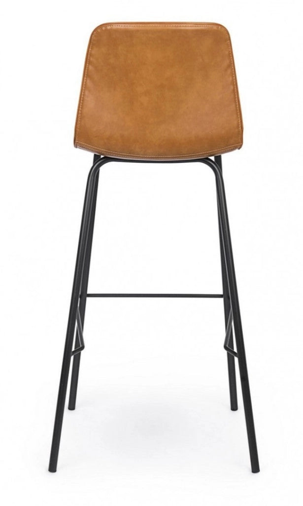 Set 2 Sgabelli Bar 39x44x103,5h cm Kyra Pu Cuoio Vintage