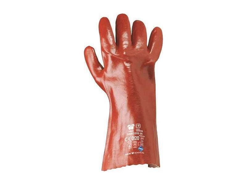 Guanti protezione chimica 17PVC antiacido Logica 35cm 45cm 60cm bordA~² taglia 10 - 35cm