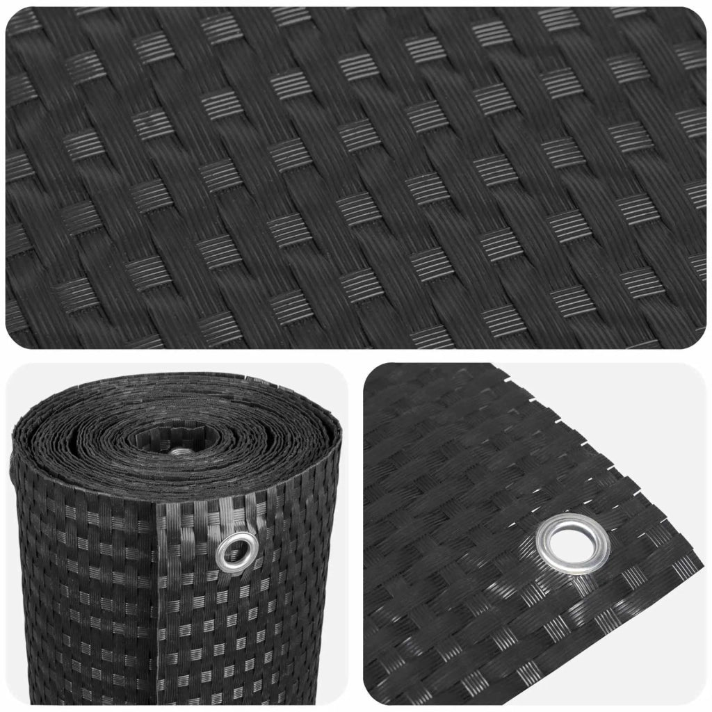 Schermo per Balcone con Occhielli Nero 42032654