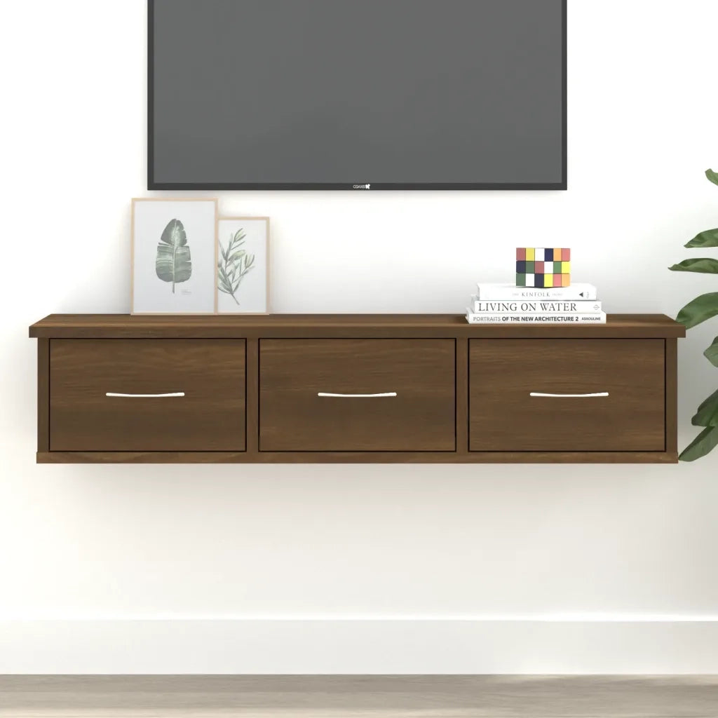 Armadietto Parete Rovere Marrone 88x26x18,5cm Legno Multistrato cod mxl 33061