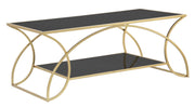 Tavolino da Caffè Sunshine 110x60 cm con Ripiano Inferiore