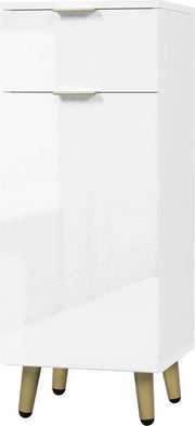 Arredamento da bagno scandinavo - cassettone da bagno & mobile per lavabo - compatta & moderna - robusto MDF - design minimalista - bianco - 30x30x78 cm