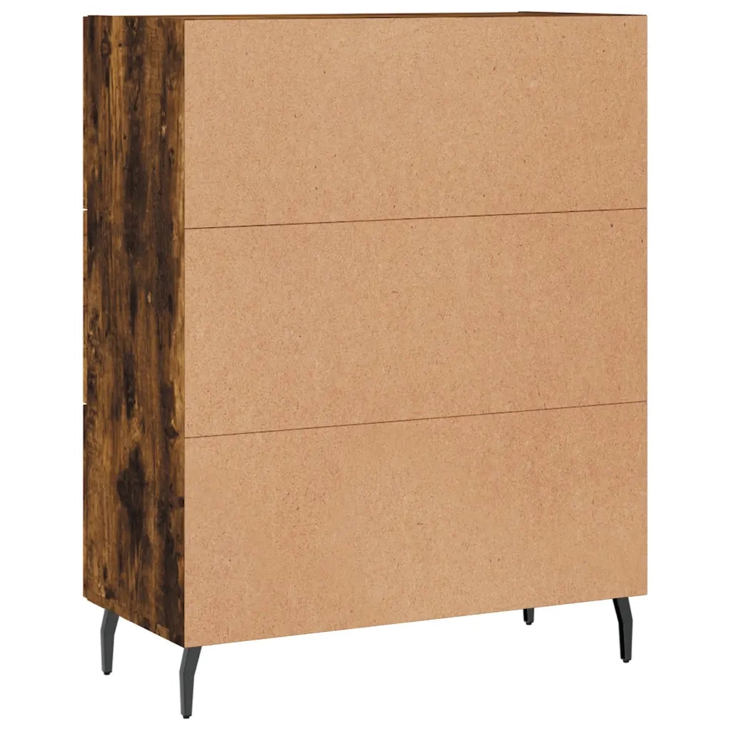 Credenza Rovere Fumo 69,5x34x90 cm in Legno Multistrato 828065