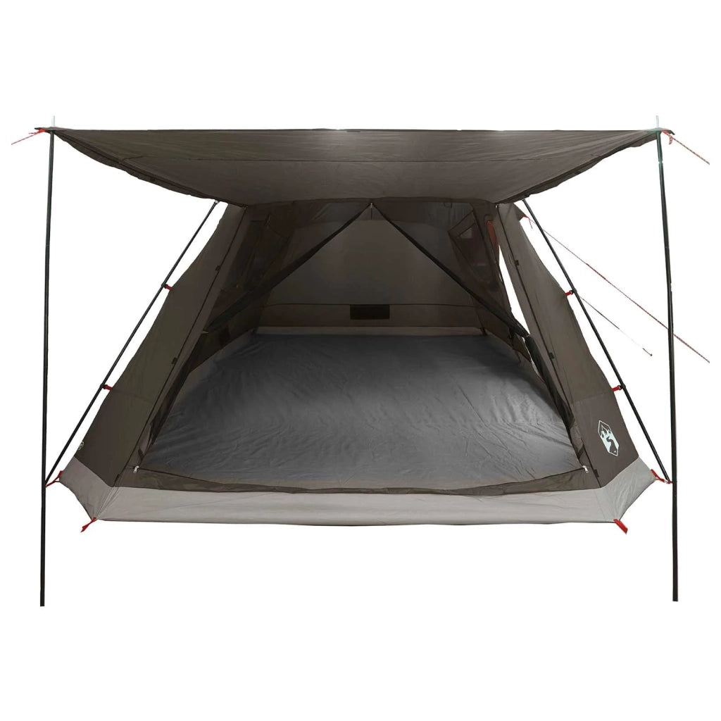 Tenda Capanna Marrone grigio 12-Persone Poliestere e Acciaio 42029009