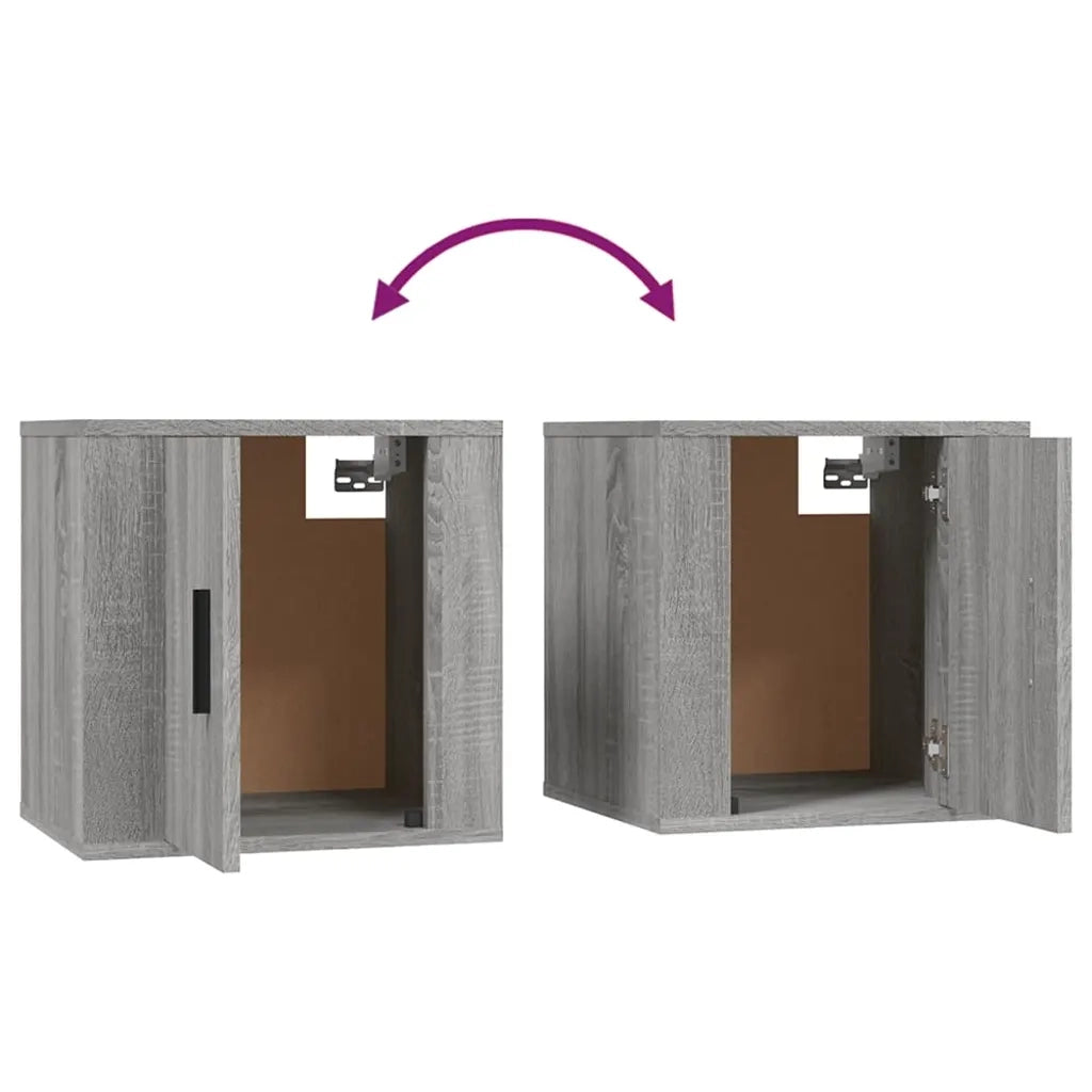 Set Mobili Porta TV 2 pz-Set di 2 Credenza per TV Grigio Sonoma in Legno Multistrato 963464