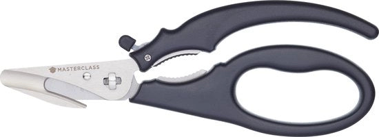 Zeevruchtenschaar MasterClass con Kraker, Manubri Ergonomici, Resistenti al Lavastoviglie, In Acciaio Inossidabile, 19 x 6,5 x 1,5 Centimetro, Argento/Zarco, MCSFSHEARS