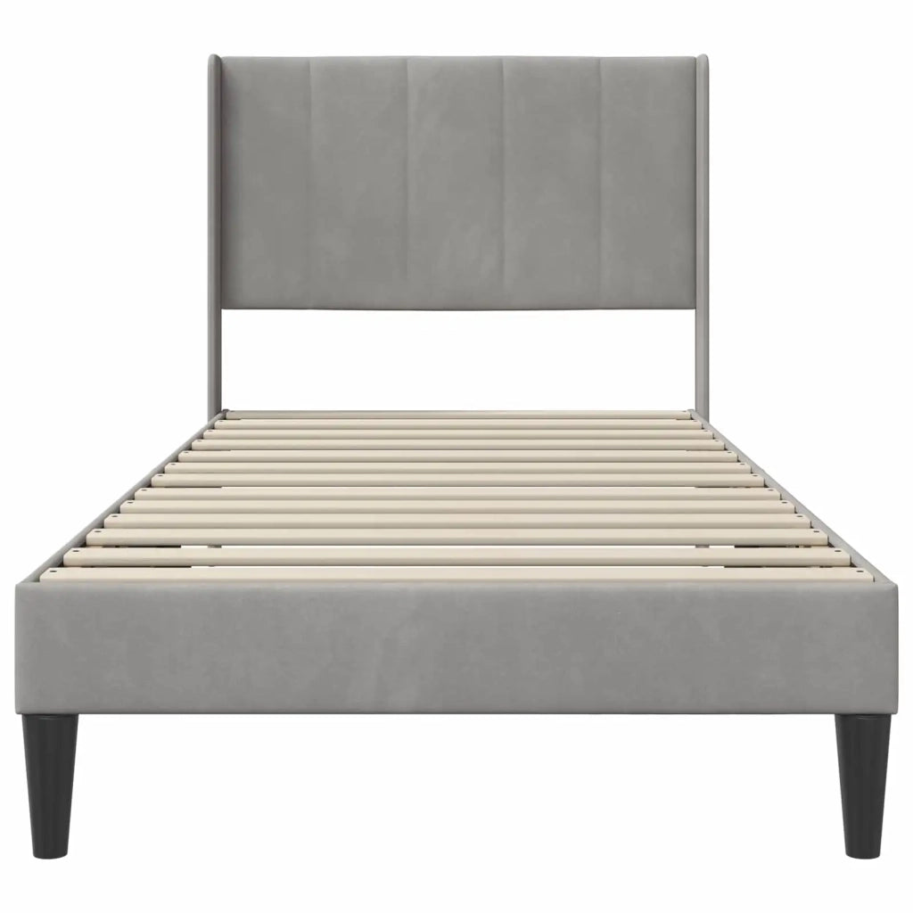 Struttura del letto Grigio chiaro 80 x 200 cm Velluto 42027467