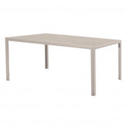 TENERIFE Tavolo rettangolare con top in plastica HDPE - effetto legno colore BEIGE
