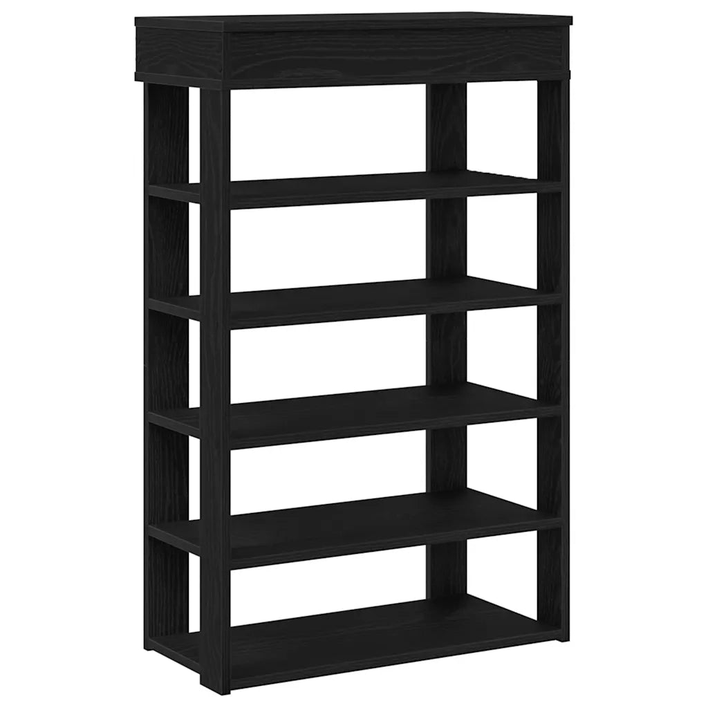 vidaXL Scarpiera Nera 60x30x98 cm in Legno Multistrato