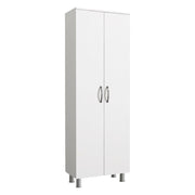 Vincent, Armadio Multiuso 2 Ante 5 Ripiani, 59x162h cm Bianco