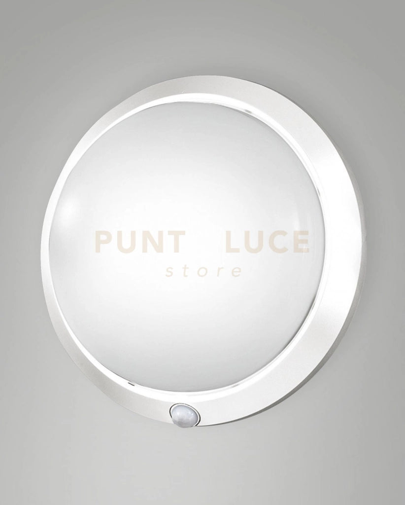 ARMILLA PLAFONIERA D.30CM  BIANCA IP44 1 LUCE ATTACCO E27 CON SENSORE MOVIMENTO
