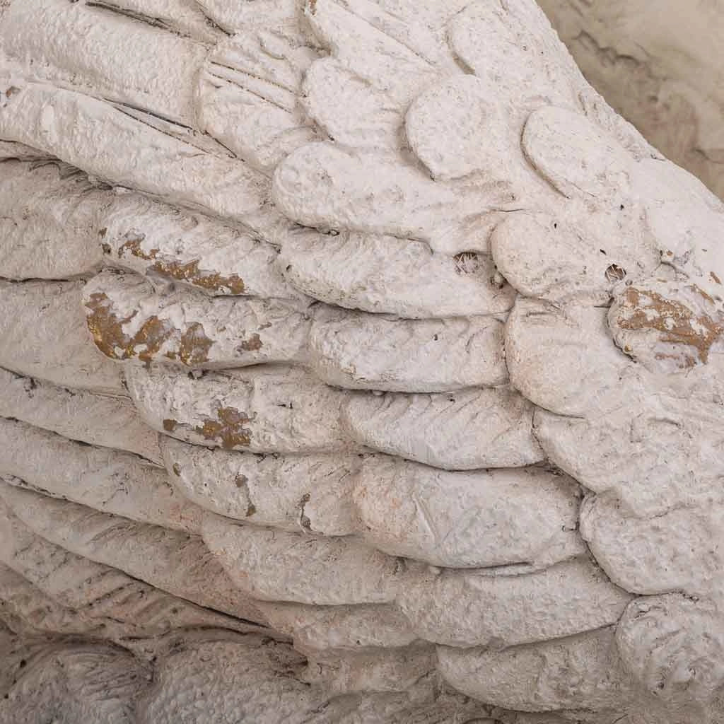 Fioriera decorativa cigno in magnesio 51x35x48h
