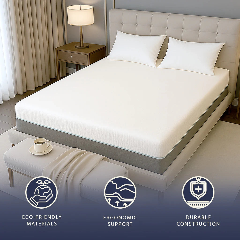 Materasso 140x200 Molle e Memory Foam Alto 25 cm | Anallergico, Traspirante, Sfoderabile | Prodotto in Italia