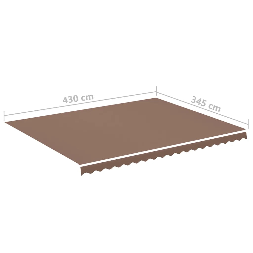 Tessuto di Ricambio per Tenda da Sole-Ricambio telo per tenda da sole Marrone 4,5x3,5 m