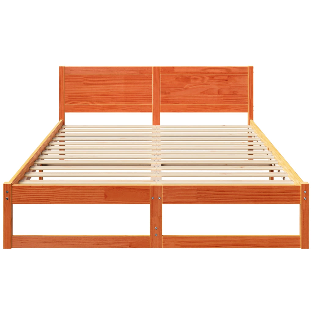 Struttura Letto Marrone Cerato Legno massello di pino 160 x 200 cm