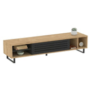 Sovico, Mobile Porta tv un Ripiano, 160x40x35h cm Nero Antracite